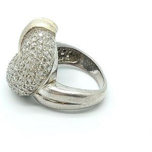 Vintage 925 Sterling Silver Cubic Zirconia Ring 7